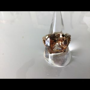 Costume Faux Citrine Cubic Zirconia Ring